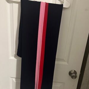 Maeve navy sweater pant w/ pink/red stripe down the side M nwt Anthropologie